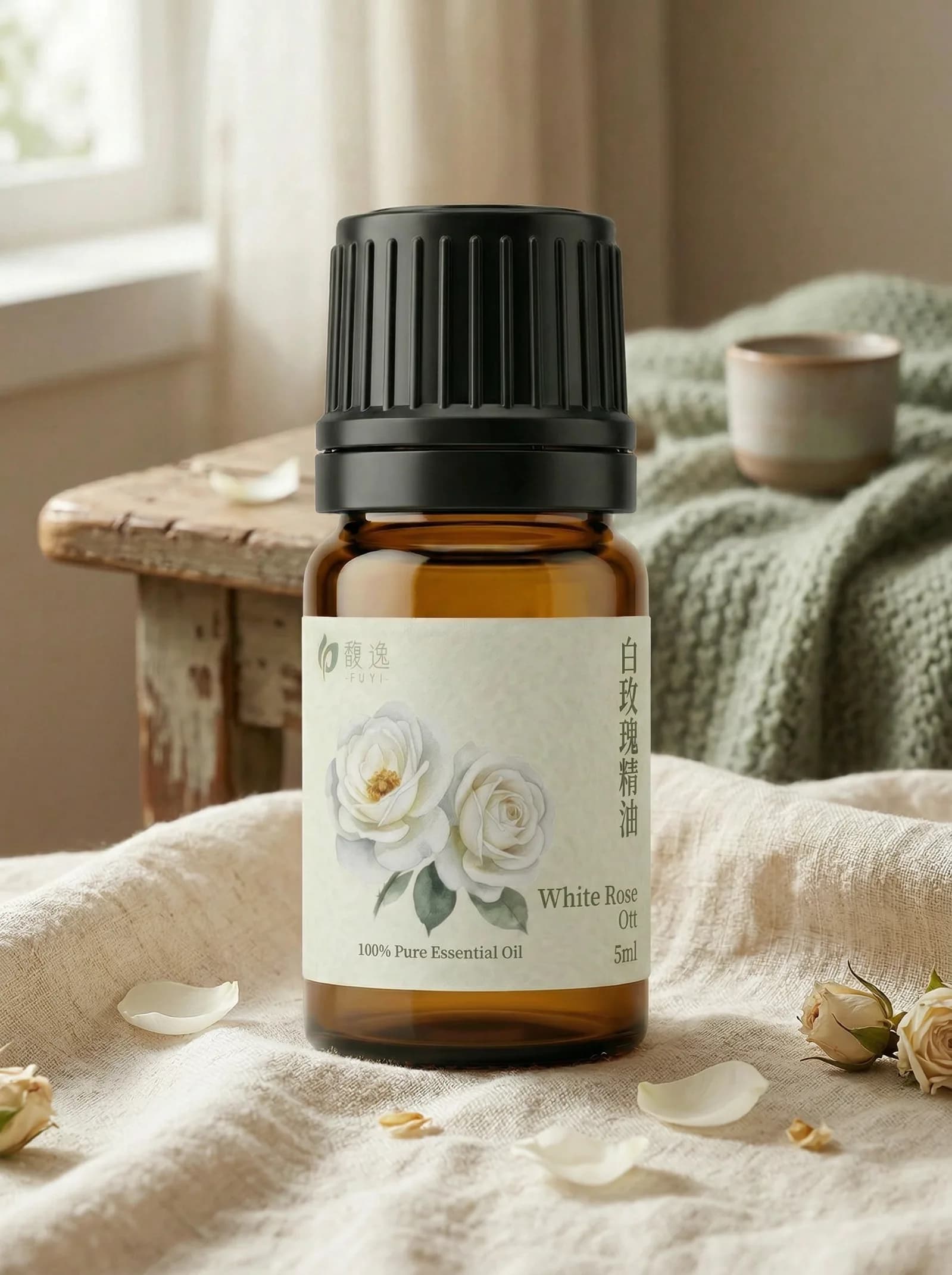 白玫瑰 / 白奧圖玫瑰情緒陪伴使用情境